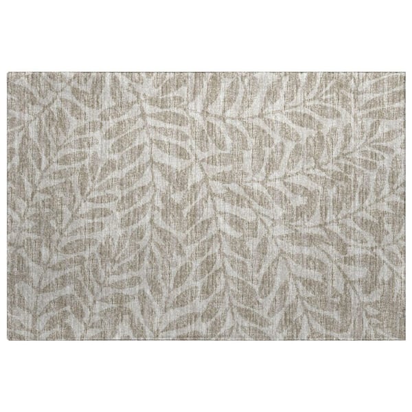 Dream Shag Premium Machine Washable Abstract ADS111 Taupe 2 ft. x 3 ft. Accent Rug