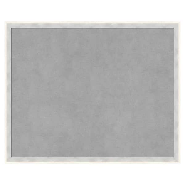 Amanti Art Paige White Silver 21 in. x 17 in Framed Magnetic Board