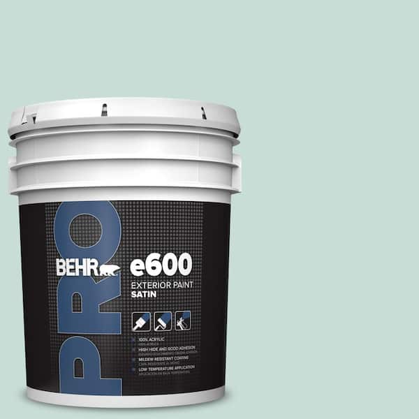 BEHR PRO 5 gal. #MQ3-20 Whipped Mint Satin Exterior Paint