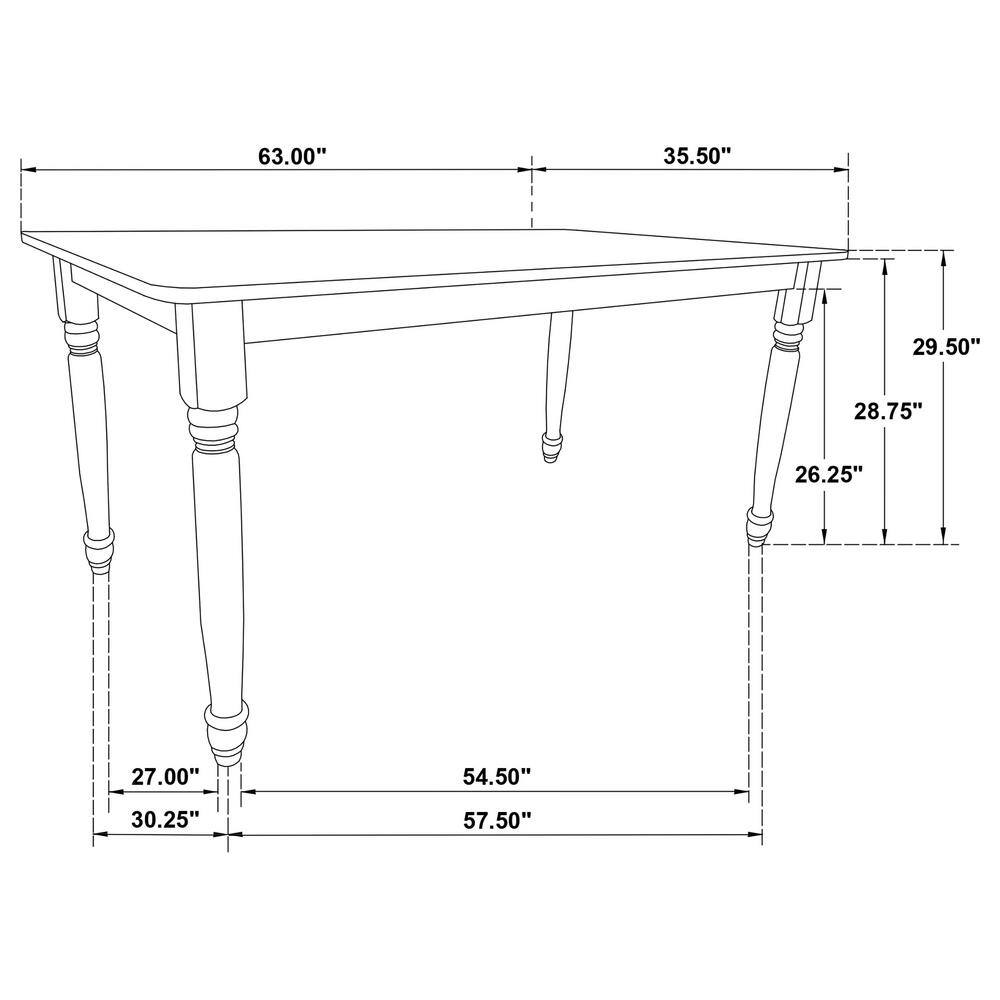 Hollyoak Farmhouse Rectangular Walnut and Black Wood Dining Table