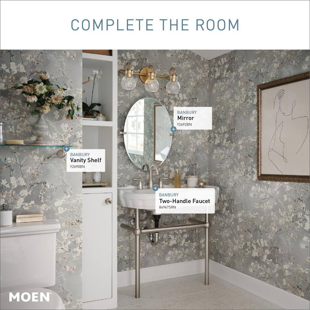 Moen Banbury Brushed Nickel Two-Handle Bathroom Faucet