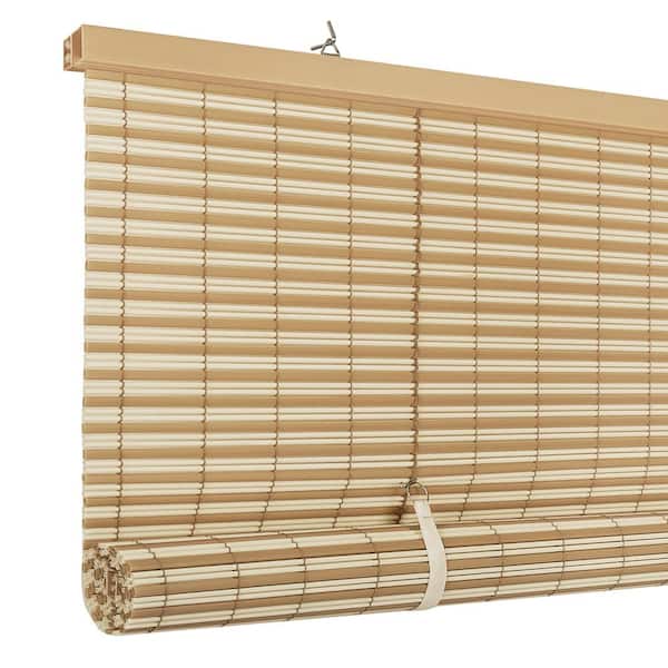 ブラインド YOU ACHIM Veranda Desert/Almond Cordless Light Filtering Vinyl Roll-Up