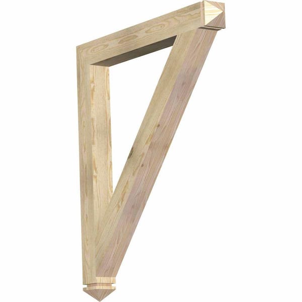 Ekena Millwork 4 in. x 44 in. x 38 in. Douglas Fir Traditional Arts and Crafts Rough Sawn Bracket