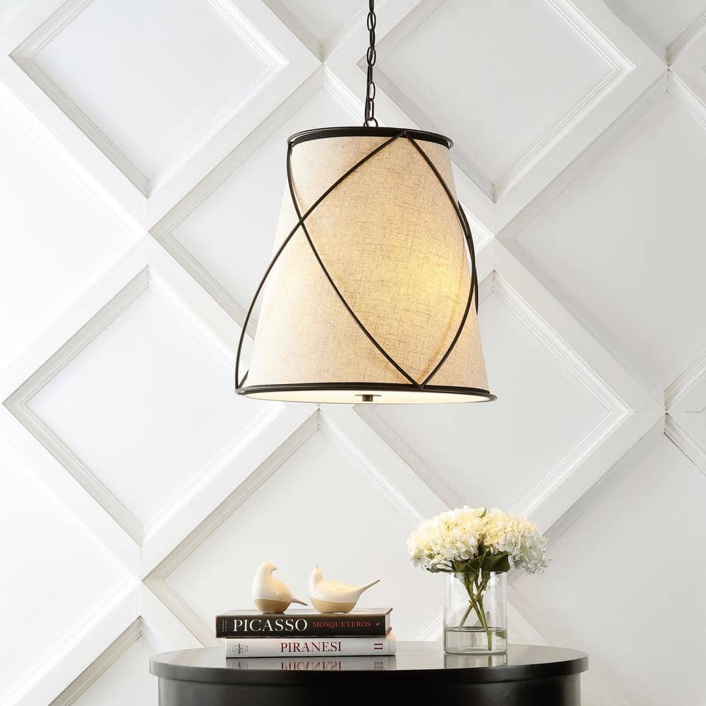 Milo 19" Rustic Farmhouse Bronze LED Pendant Light