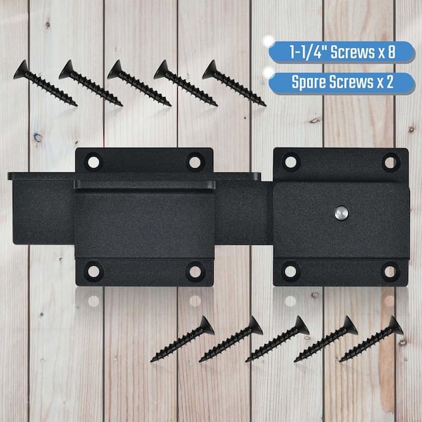 Heavy Duty Gate Latch for Wooden Fence, 7.5 Black Flip Heavy Duty Gate Latch for Wooden Fence, 7.5 Black Flip