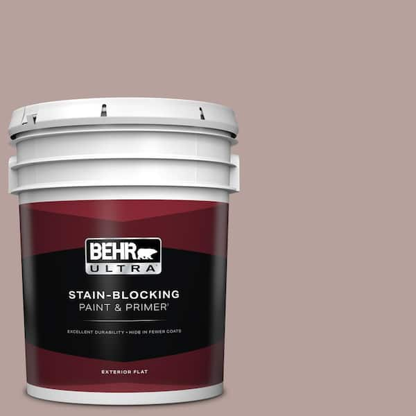 BEHR ULTRA 5 gal. #N130-4 Plum Taupe Flat Exterior Paint & Primer