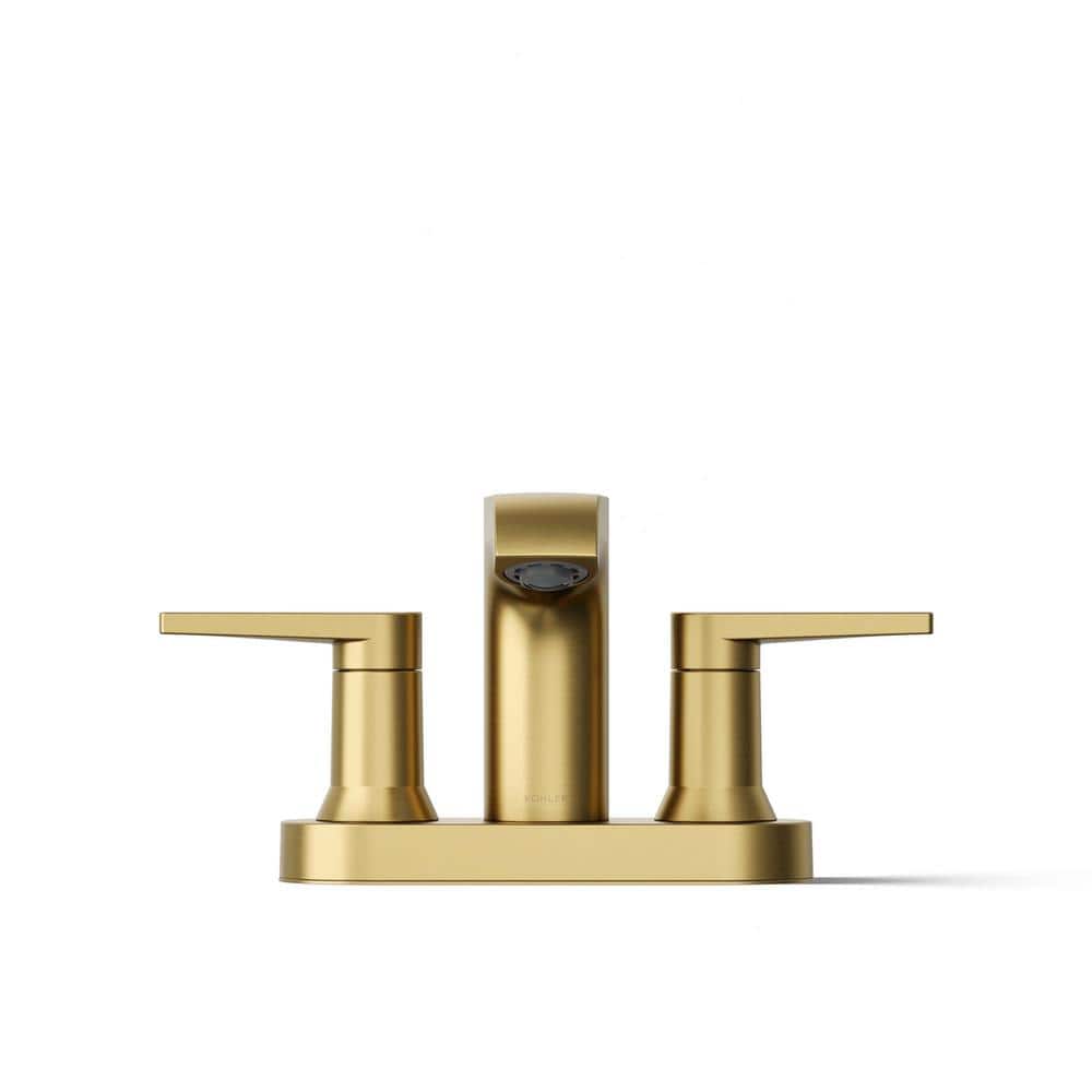 Hint Vibrant Brushed Moderne Brass Centerset Bathroom Faucet