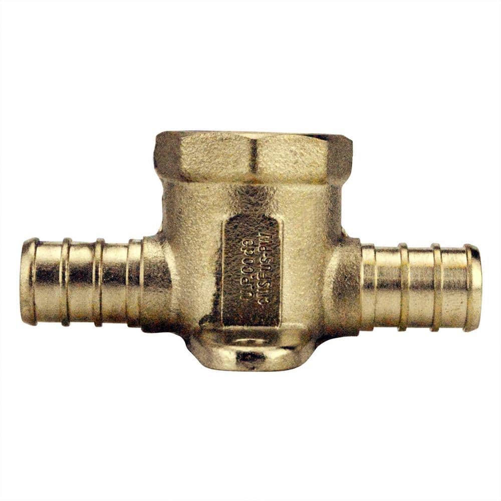 1/2 in. Brass PEX-B Barb x PEX-B Barb x Female Pipe Thread Drop-Ear Tee price history on PriceWatchPro