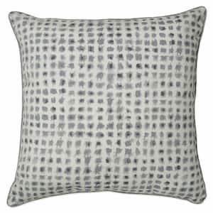 Grey Square Outdoor Square Throw Pillow