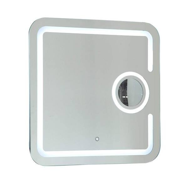 Vanity Art 31 in. W x 31 in. H Frameless Square LED Light Bathroom Vanity Mirror in Clear
