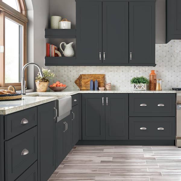 1 gal. #PPU26-23A Dark Secret Satin Enamel Interior/Exterior Cabinet, Door & Trim Paint