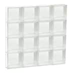 31 in. x 31 in. x 3.125 in. Frameless Non-Vented Clear Glass Block Window