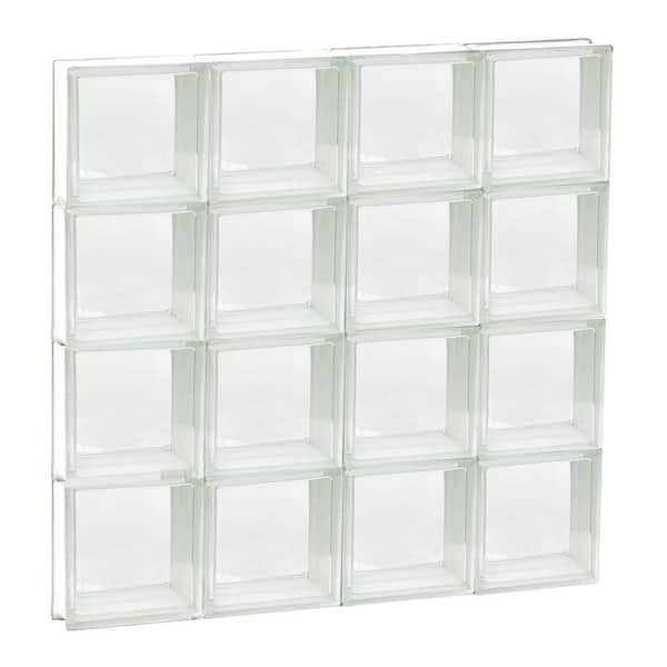 Clearly Secure 31 in. x 31 in. x 3.125 in. Frameless Non-Vented Clear Glass Block Window