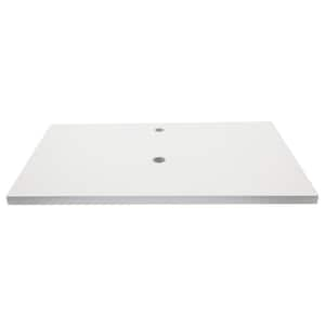 37 in. W x 22 in. D Terrazzo Vanity Top in White