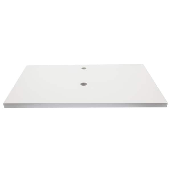 Eden Bath 37 in. W x 22 in. D Terrazzo Vanity Top in White