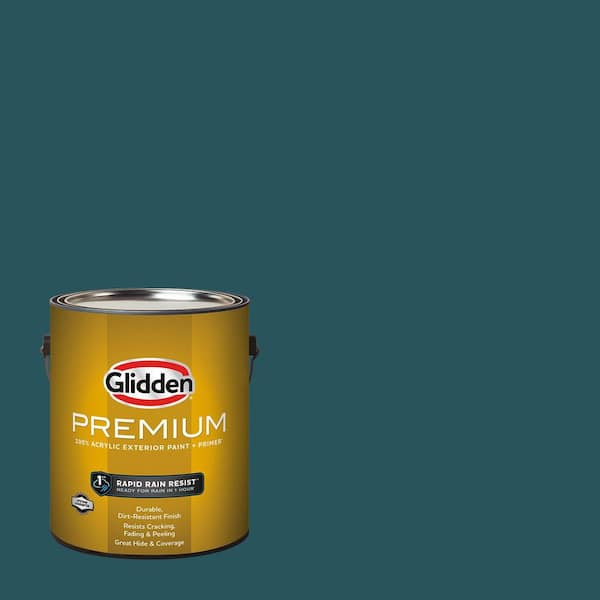 Glidden Premium 1 gal. PPG1148-7 Deep Emerald Satin Exterior Latex