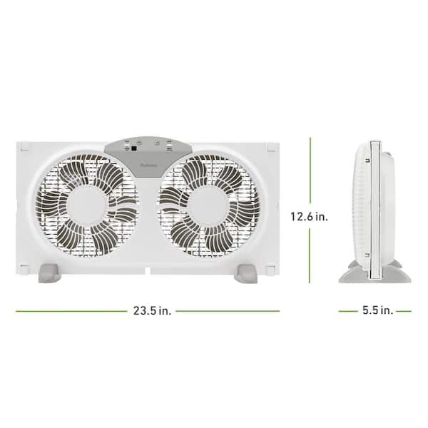 HOLMES Digital Window Fan W/ Dual 3 Blade Fans