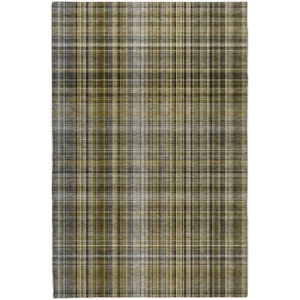 Dream Shag Premium Machine Washable Abstract ADS541 Taupe 8 ft. x 10 ft. Area Rug