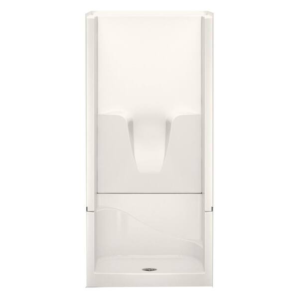 Aquatic Remodeline 36 in. x 36 in. x 76 in. 4-Piece Shower Stall with Center Drain in Bone