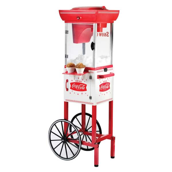 Nostalgia Coca-Cola 64 oz. Red and White Snow Cone Machine Cart