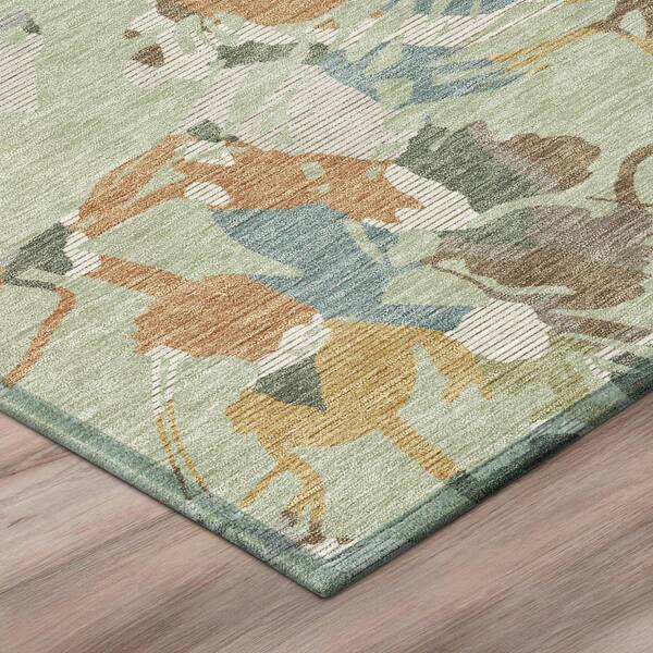 Chantille Machine Washable Indoor/Outdoor Abstract ACN3005 Celery 10 ft. x 14 ft. Area Rug