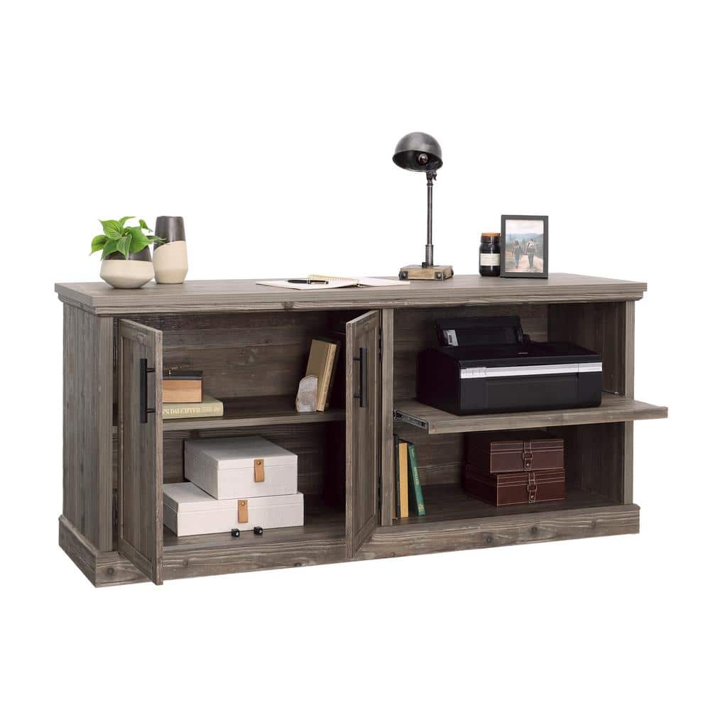 Pebble Pine Large Office Credenza with Adjustable Shelf