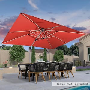 10 ft. x 13 ft. All-aluminum 360° Rotation Silvery Cantilever Outdoor Patio Umbrella in Terra with Beige Cover