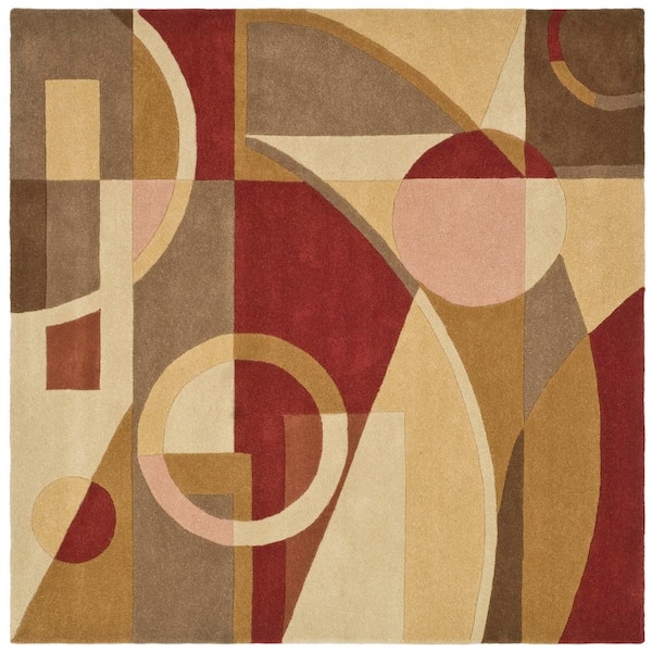 SAFAVIEH Rodeo Drive Beige/Multi 4 ft. x 4 ft. Square Geometric Area Rug