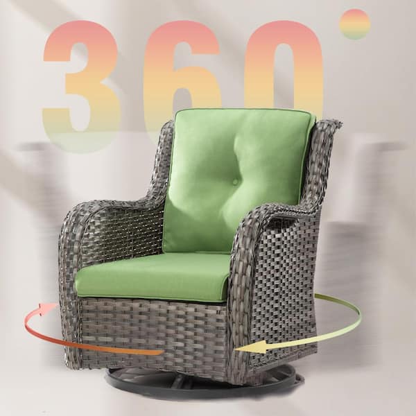 Wicker deals swivel chair