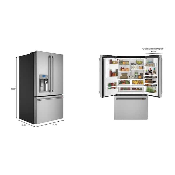 GE Café™ Series CFE28UP2MS1 ENERGY STAR® 27.8 Cu. Ft. French-Door  Refrigerator with Keurig® K-Cup® Brewing System - ADA Appliances