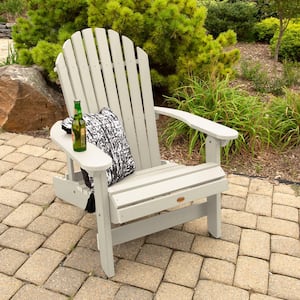 King Hamilton Whitewash Folding and Reclining Recycled Plastic Adirondack Chair
