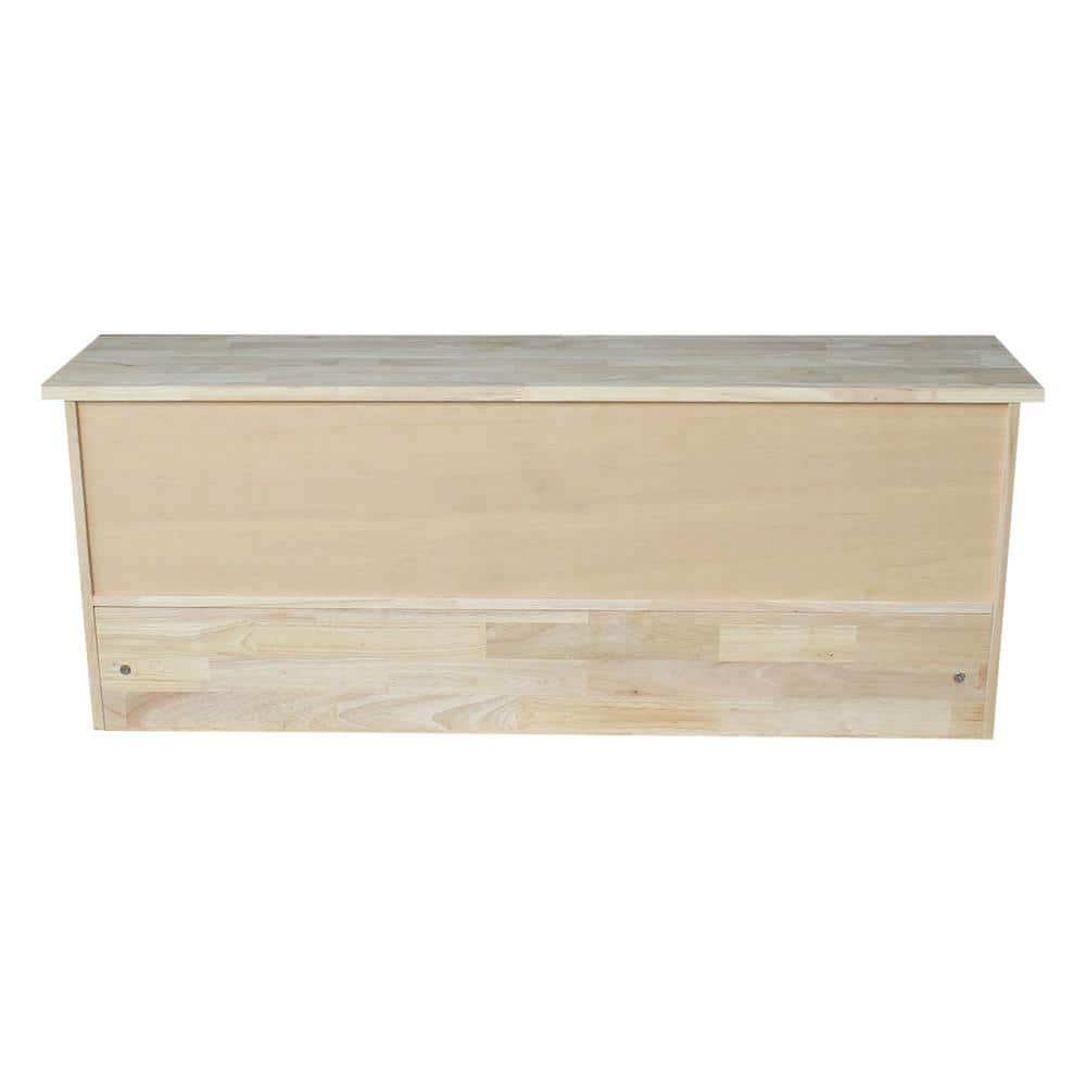 Wall Shelf with Storage in Unfinished Wood - thumbnail 2