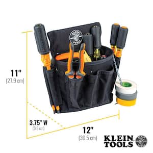Electrician's Padded Tool Belt/Pouch Combo, 27-Pocket, 4-Piece, XL