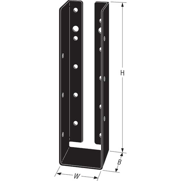 Simpson Strong-Tie Outdoor Accents ZMAX, Black Concealed-Flange