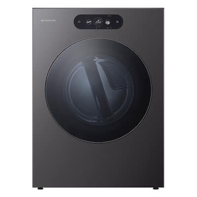 9 cu. ft. vented Front Load Stackable Electric Dryer in Brushed Black Steel with AI Sensor Dry