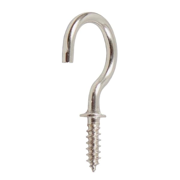 Everbilt 7/8 in. Satin Nickel Safety Cup Hook (3-Piece per Pack) 803124 -  The Home Depot