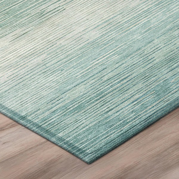Chantille Machine Washable Indoor/Outdoor Abstract ACN2891 Aqua 10 ft. x 14 ft. Area Rug