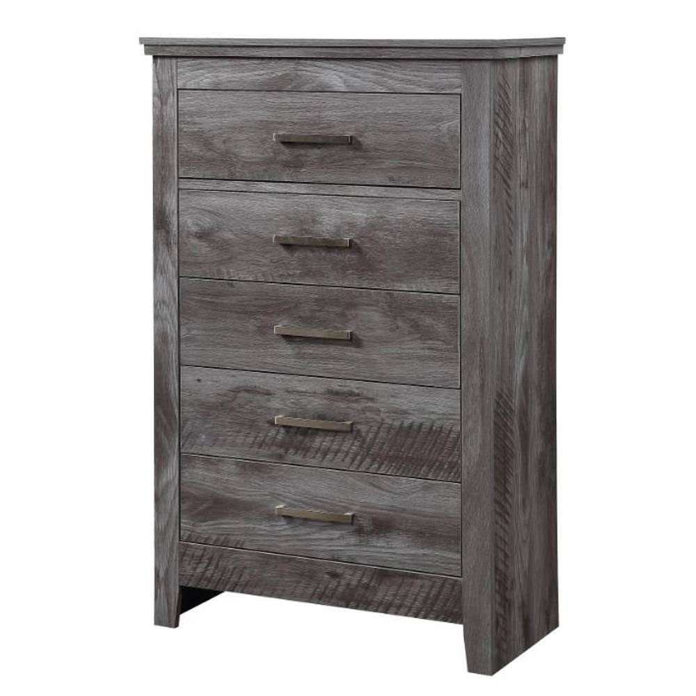 Acme Furniture Vidalia 5Drawer Rustic Gray Oak 48 in. L x 16 in. W x