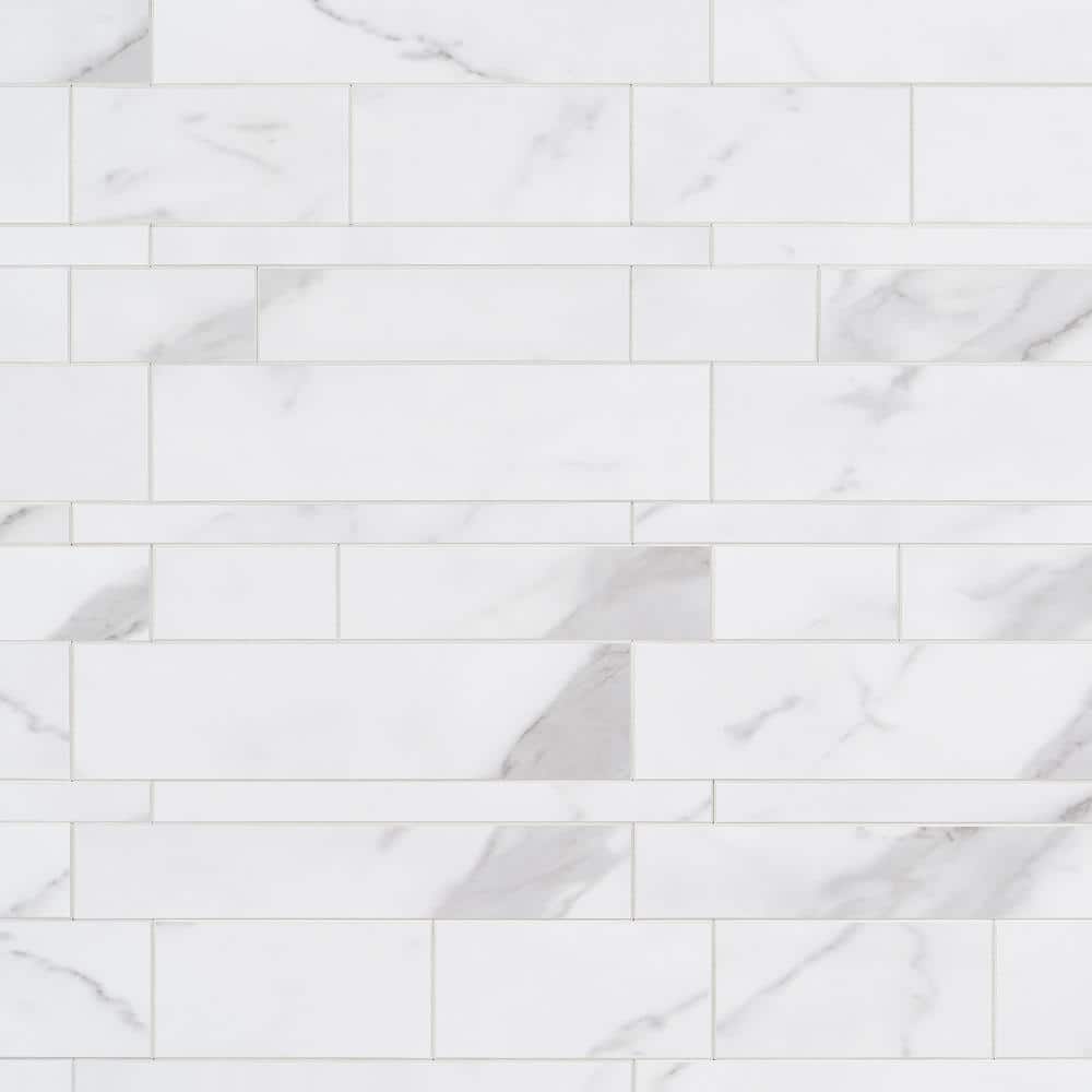 Ivy Hill Tile Luxe Core Railroad Calacatta 11.81 in. x 11.81 in. SPC