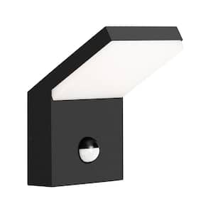 Dark Gray Wall Light Outdoor Integrated LED Wall Mount Lamp Wall Sconce Lighting with Motion Sensor Lantern Fixture