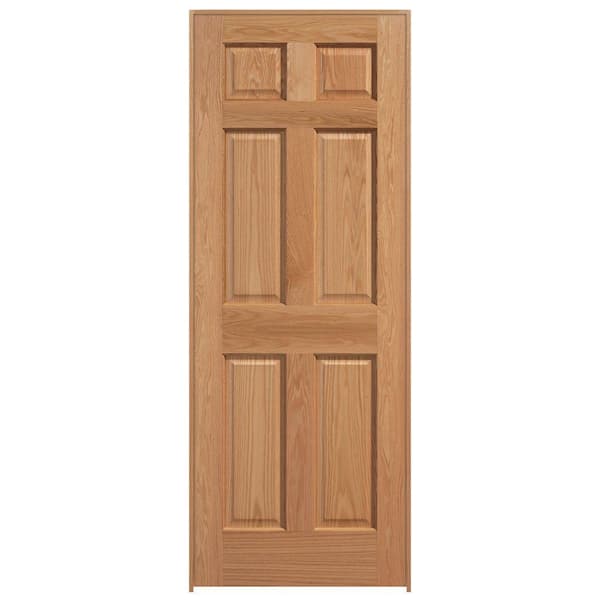 Masonite Smooth 6-Panel Solid Core Oak Veneer Composite Single