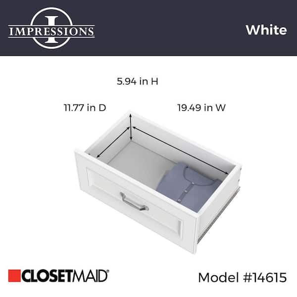 ClosetMaid 14865 Impressions Standard 60 in. W - 120 in. W White Wood Closet System