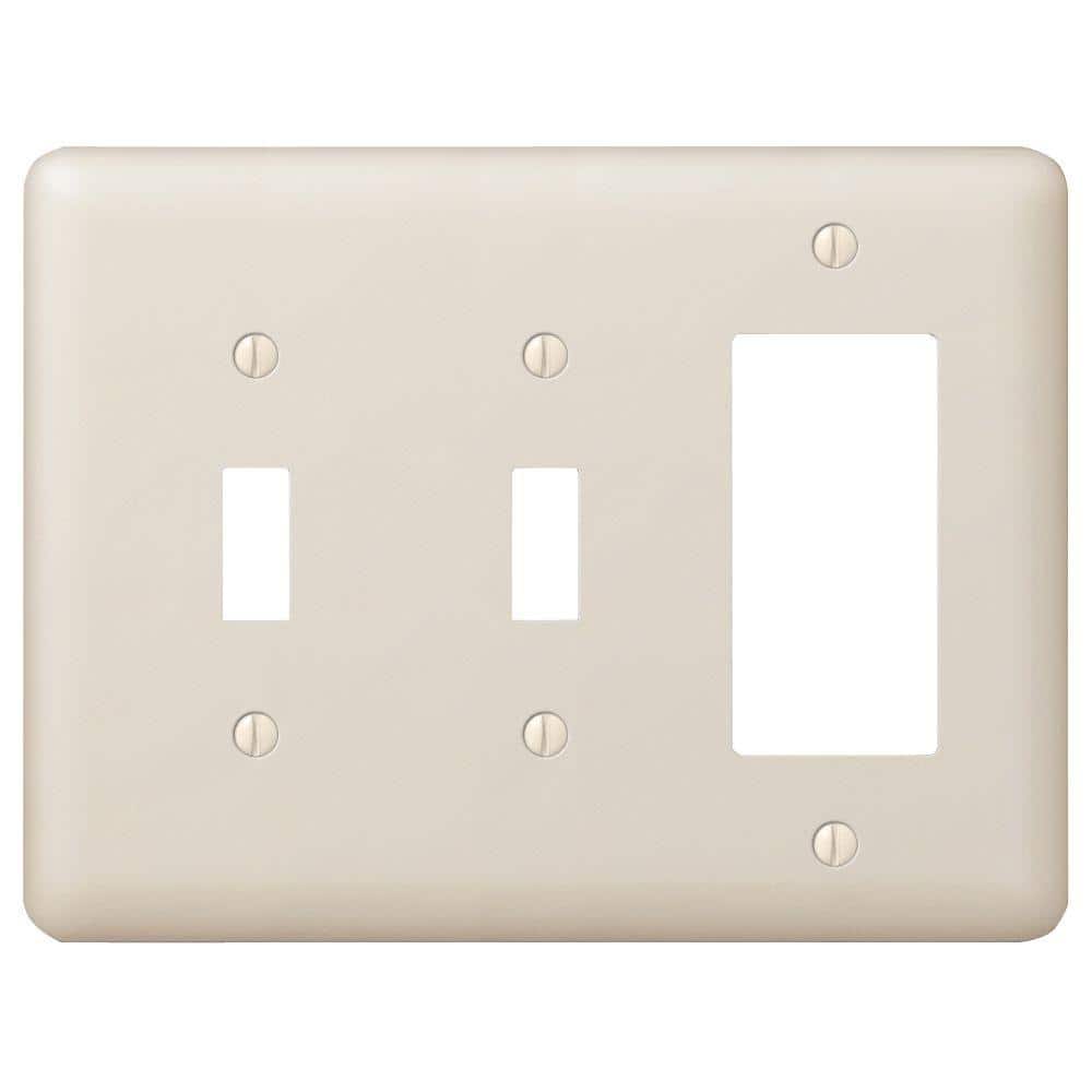 Devon Light Almond Metal 3-Gang Wall Plate