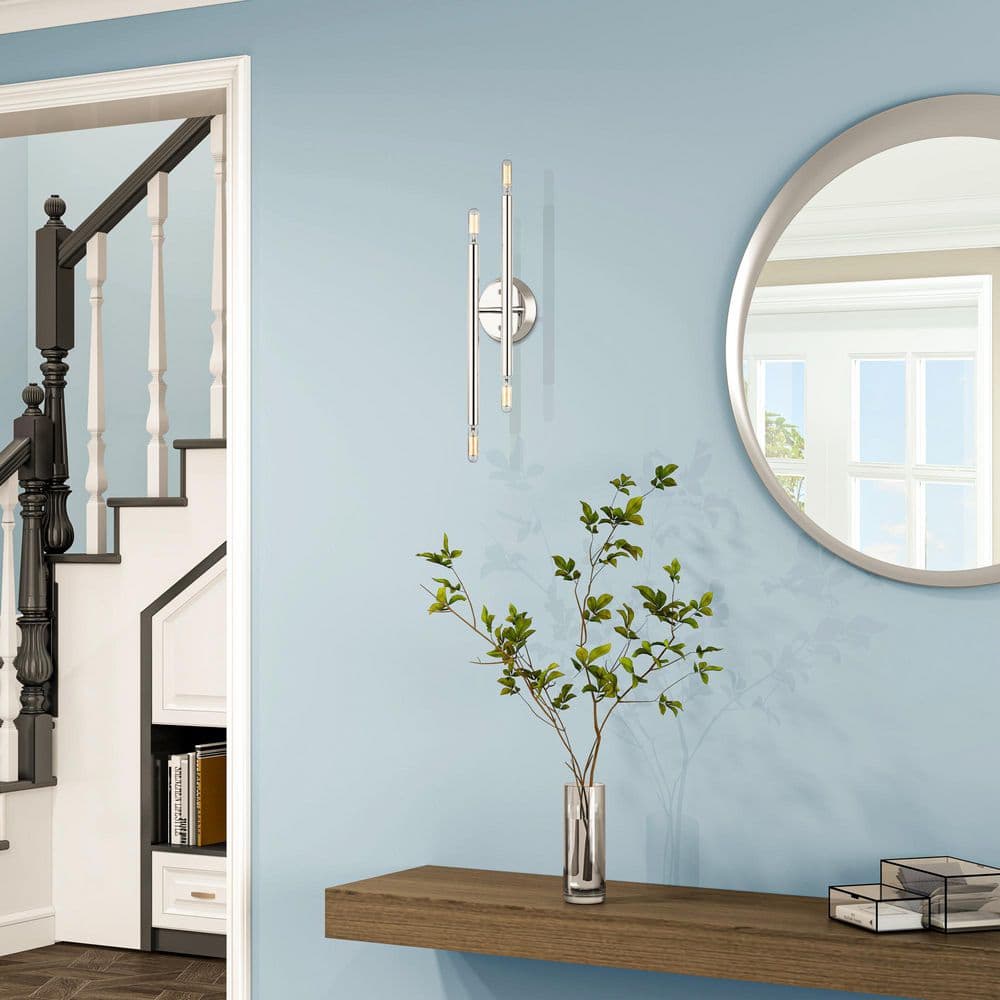 Polished Chrome 17" 4-Light Modern Wall Sconce