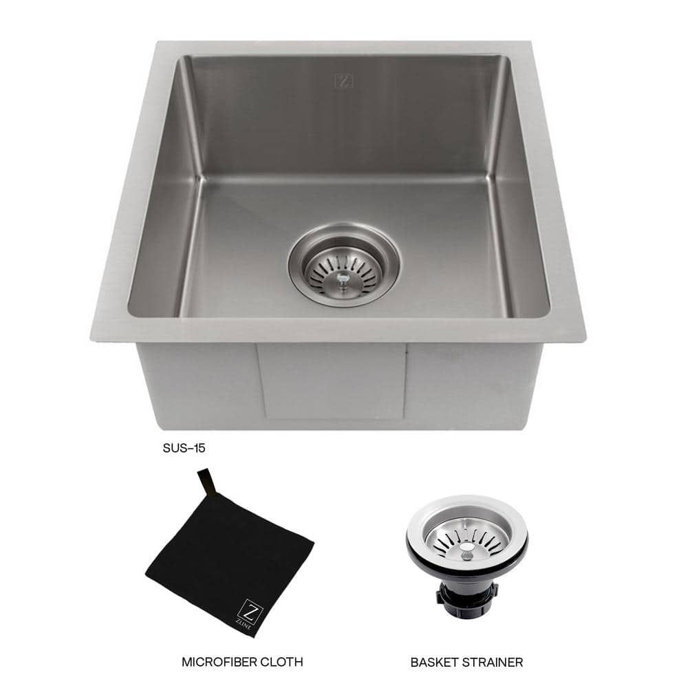 Boreal 15" Stainless Steel Undermount Kitchen Sink