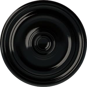 15-3/4 in. x 1-1/2 in. Devon Urethane Ceiling Medallion (Fits Canopies upto 3-5/8 in.), Black Pearl