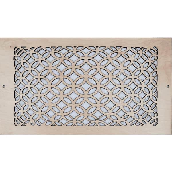 3D Circles Wall And Ceiling Registers 6x14 (Duct Opening) 8x16 Overall Size - Wooden Screw-in Decorative Vent Cover