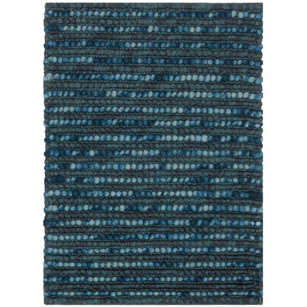 SAFAVIEH Bohemian Dark Blue/Multi Doormat 3 ft. x 4 ft. Striped Area Rug