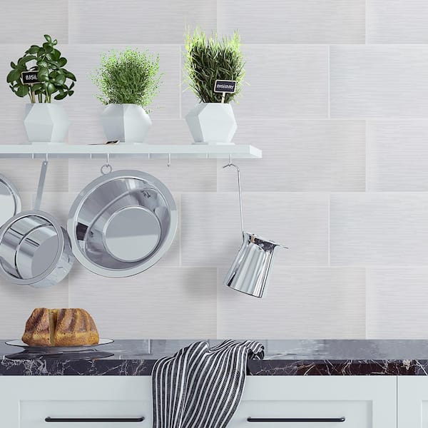Dragonfly White 10 in. x 20 in. Glossy Ceramic Wall Tile (1.345 sq. ft. /Each)
