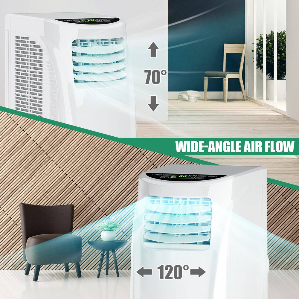 White Portable Air Conditioner with Remote and Sleep Mode